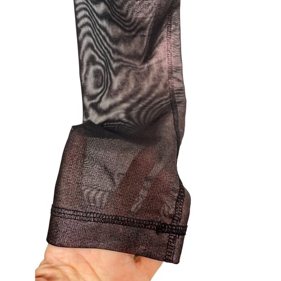 90 Degree by Reflex Yoga Pants Tights Crop S Black,  See-Through From Mid Thigh - Picture 17 of 17